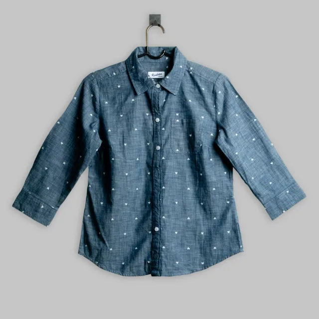 Desenli Denim Gömlek